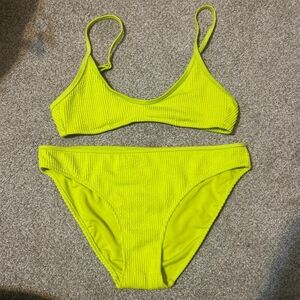 Aerie Neon Yellow Bikini Set